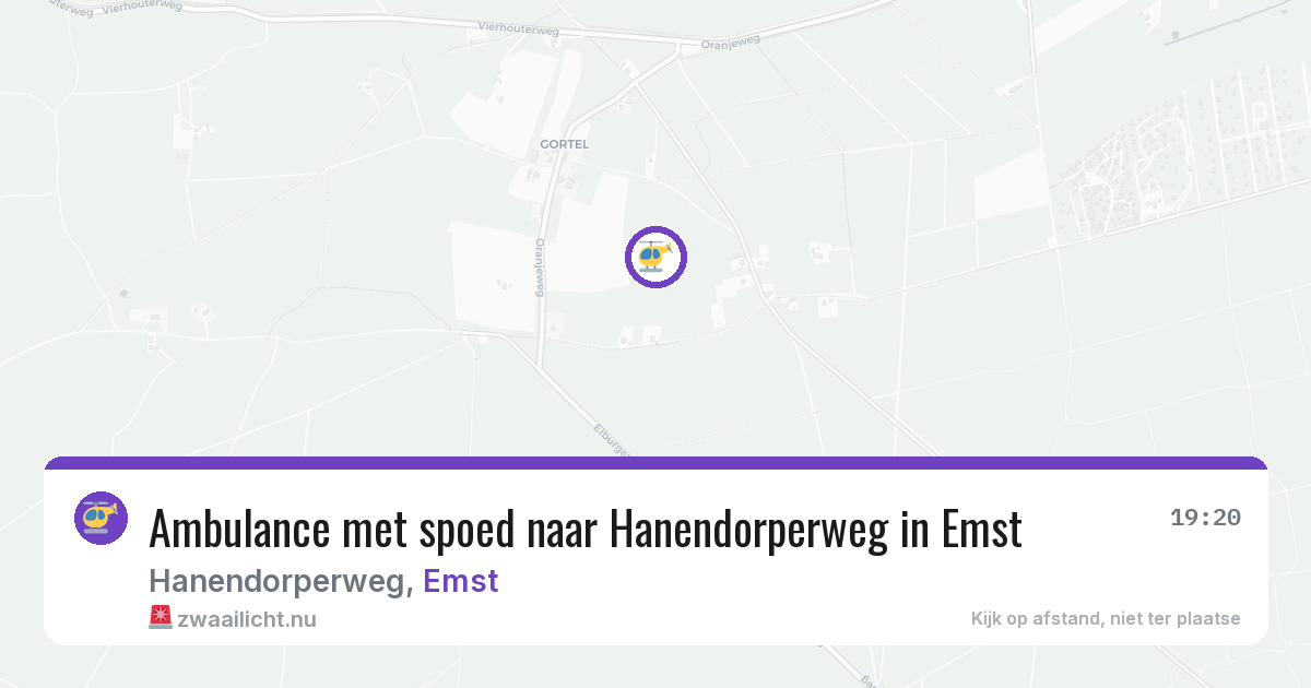 Ambulance met spoed naar Hanendorperweg in Emst — 25 jul 2026