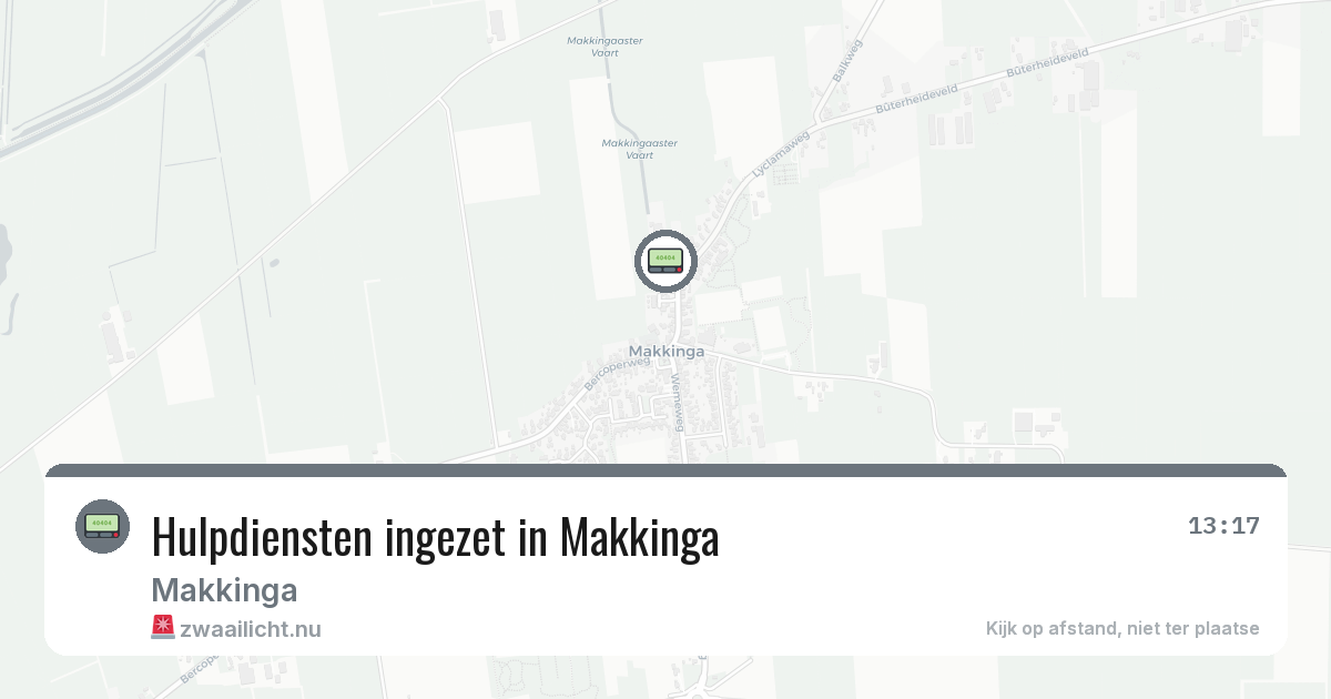 Hulpdiensten ingezet in Makkinga — 2 apr 2026 | 🚨 Zwaailicht.nu