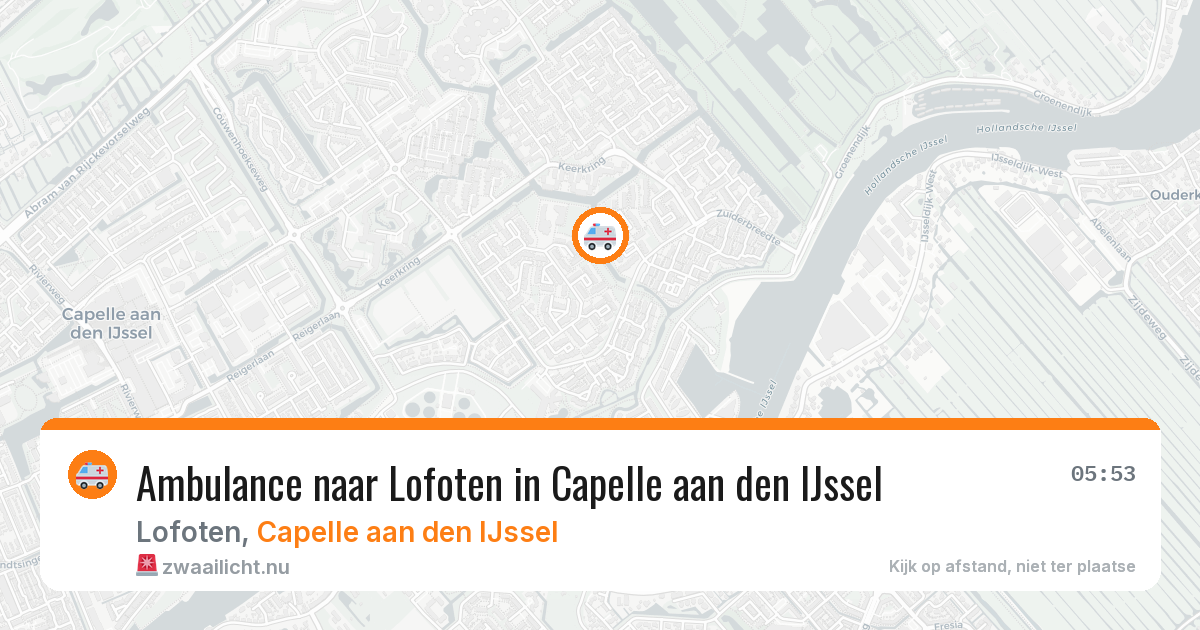 Ambulance naar Lofoten in Capelle aan den IJssel — 24 mei 2026