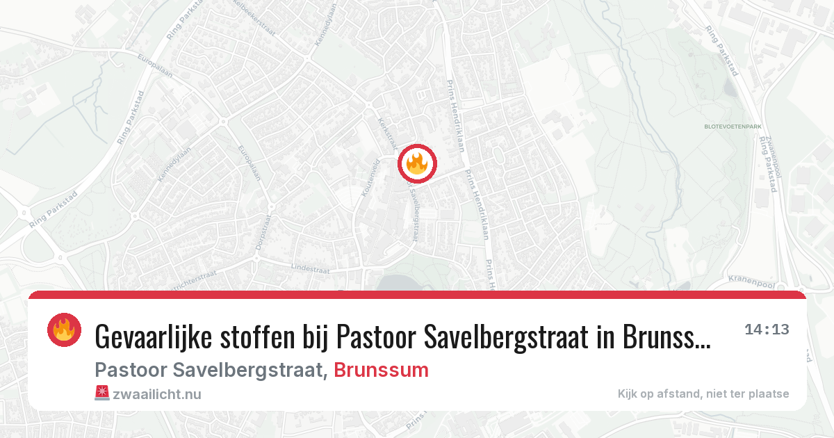 Gevaarlijke stoffen bij Pastoor Savelbergstraat in Brunssum — 19 mrt 2026