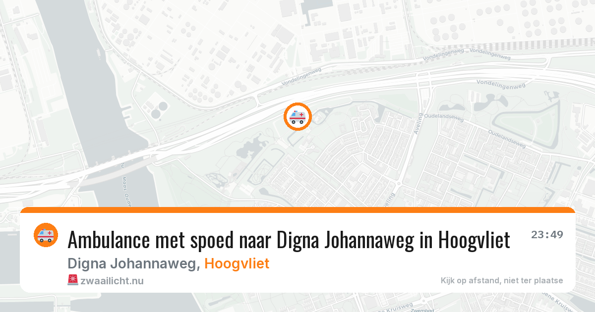 Ambulance met spoed naar Digna Johannaweg in Hoogvliet — 24 mrt 2026