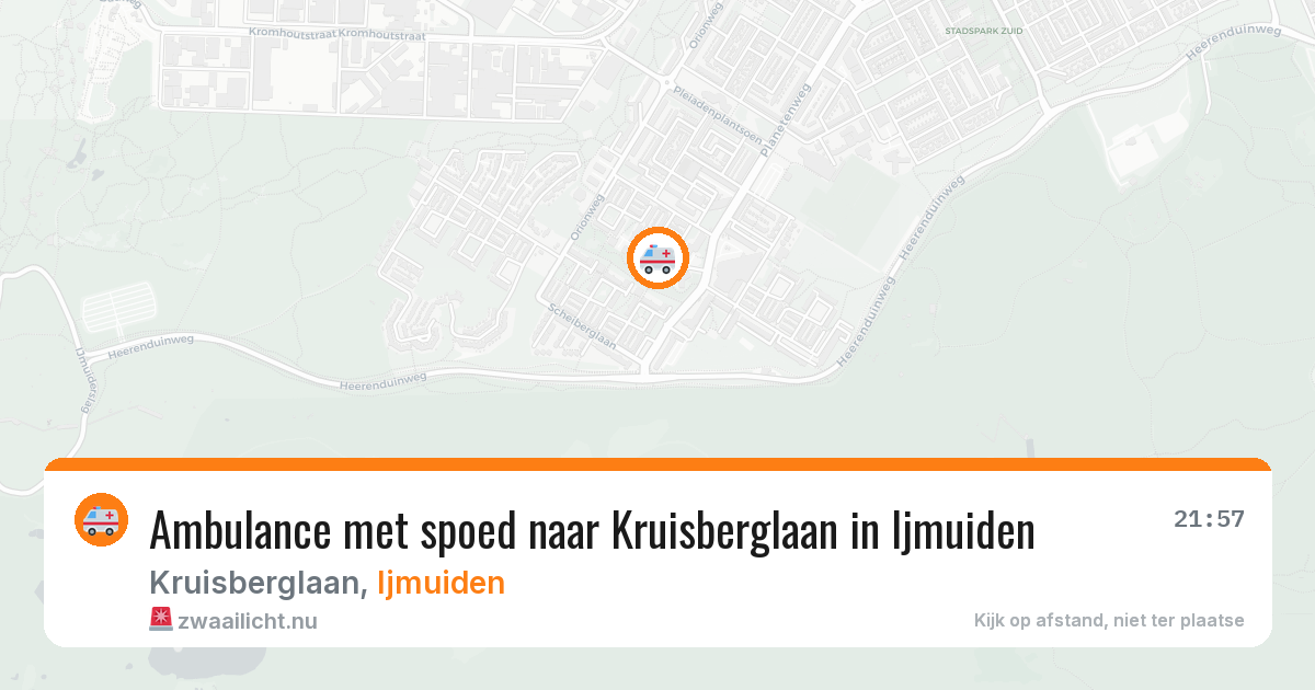 Ambulance met spoed naar Kruisberglaan in Ijmuiden — 19 mrt 2026