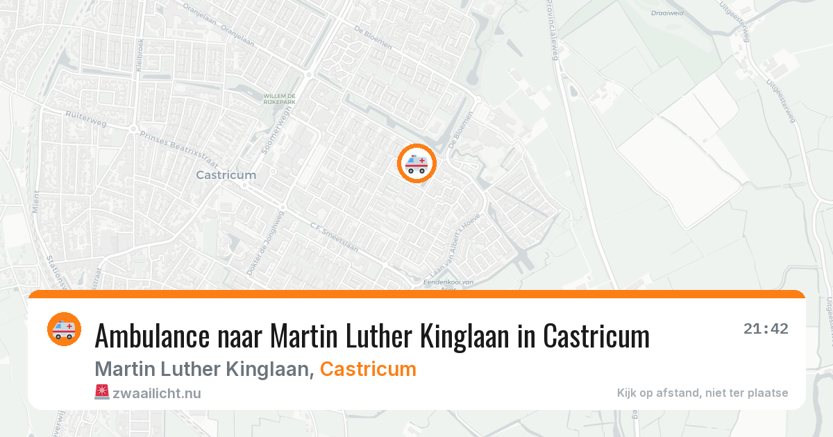 Ambulance naar Martin Luther Kinglaan in Castricum — 12 jul 2026