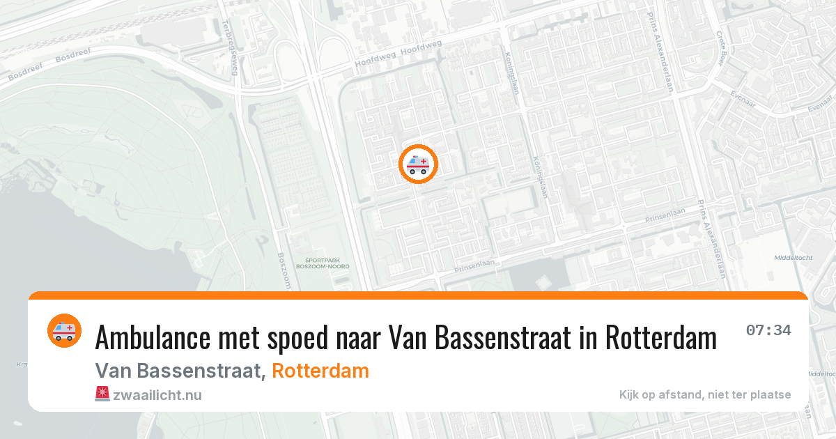 Ambulance met spoed naar Van Bassenstraat in Rotterdam — 6 mei 2026