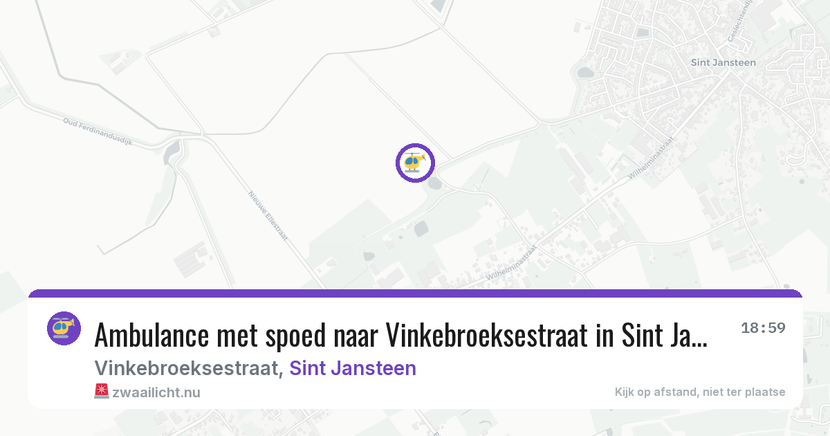 Ambulance met spoed naar Vinkebroeksestraat in Sint Jansteen — 28 mei 2026