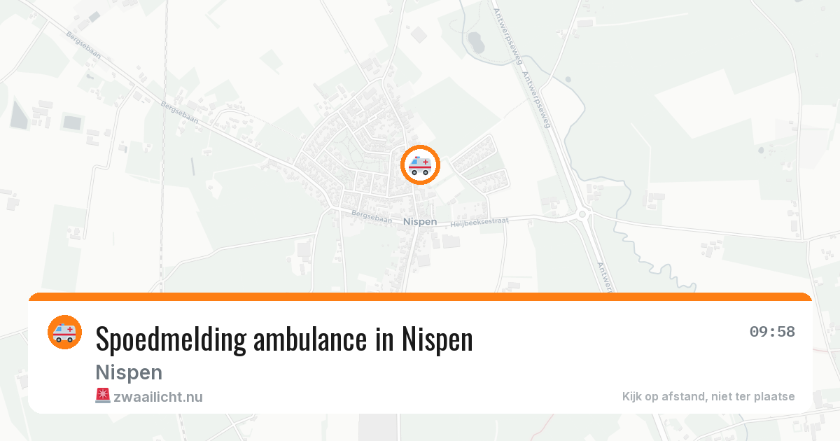Spoedmelding ambulance in Nispen — 15 jul 2026