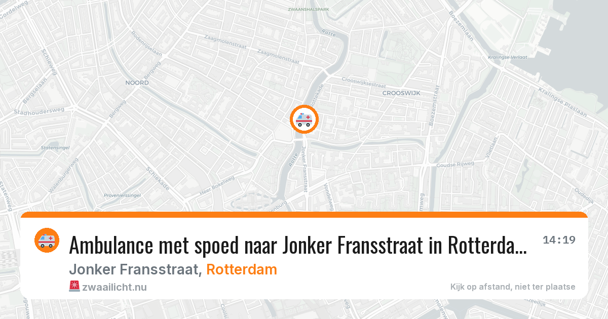 Ambulance met spoed naar Jonker Fransstraat in Rotterdam — 21 mei 2026