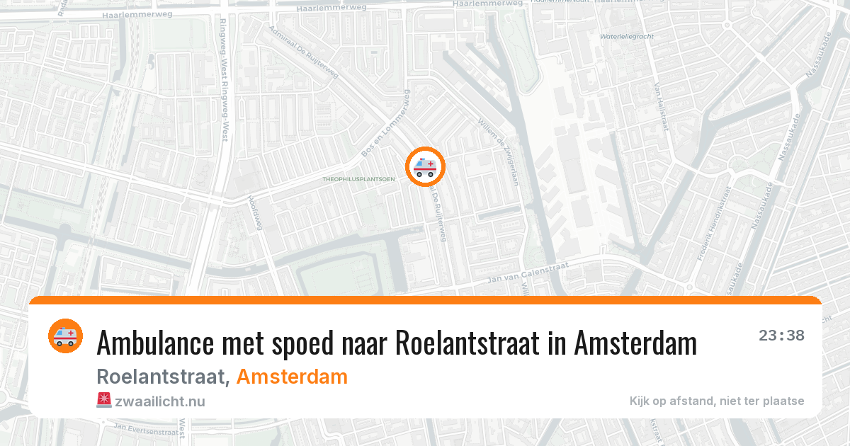 Ambulance met spoed naar Roelantstraat in Amsterdam — 12 mei 2026