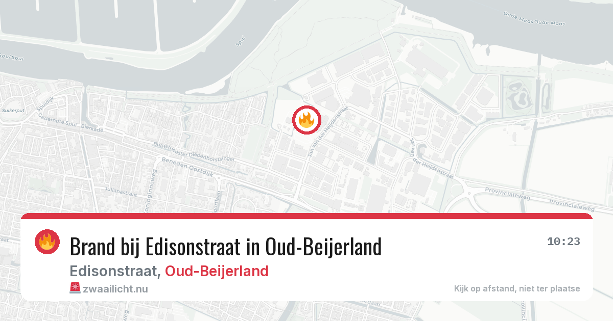 Brand bij Edisonstraat in Oud-Beijerland — 2 jun 2026
