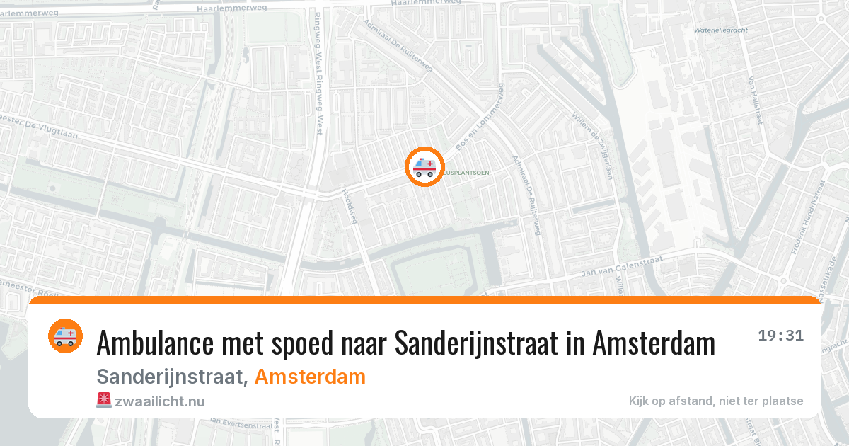 Ambulance met spoed naar Sanderijnstraat in Amsterdam — 11 jul 2026