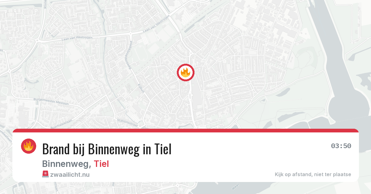 Brand bij Binnenweg in Tiel — 7 apr 2026