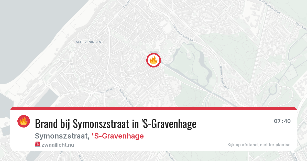 Brand bij Symonszstraat in 'S-Gravenhage — 6 jun 2026