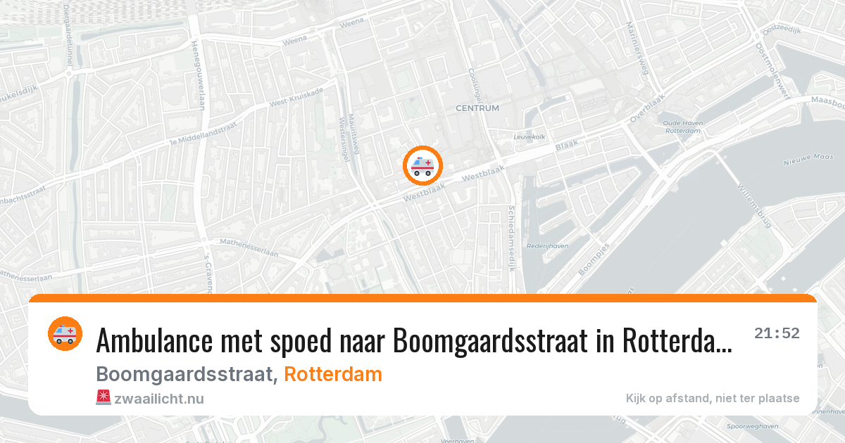 Ambulance met spoed naar Boomgaardsstraat in Rotterdam — 26 mei 2026
