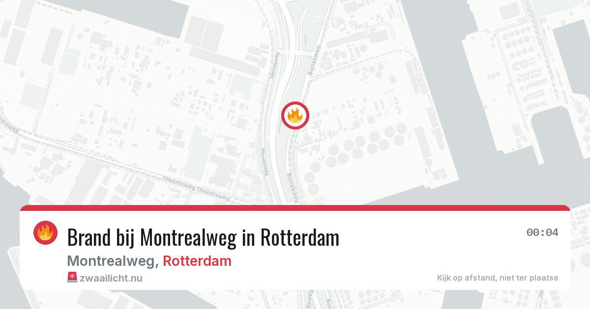 Brand bij Montrealweg in Rotterdam — 7 jun 2026