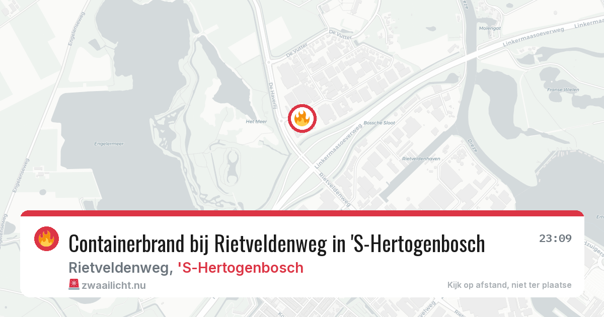 Containerbrand bij Rietveldenweg in 'S-Hertogenbosch — 28 mrt 2026