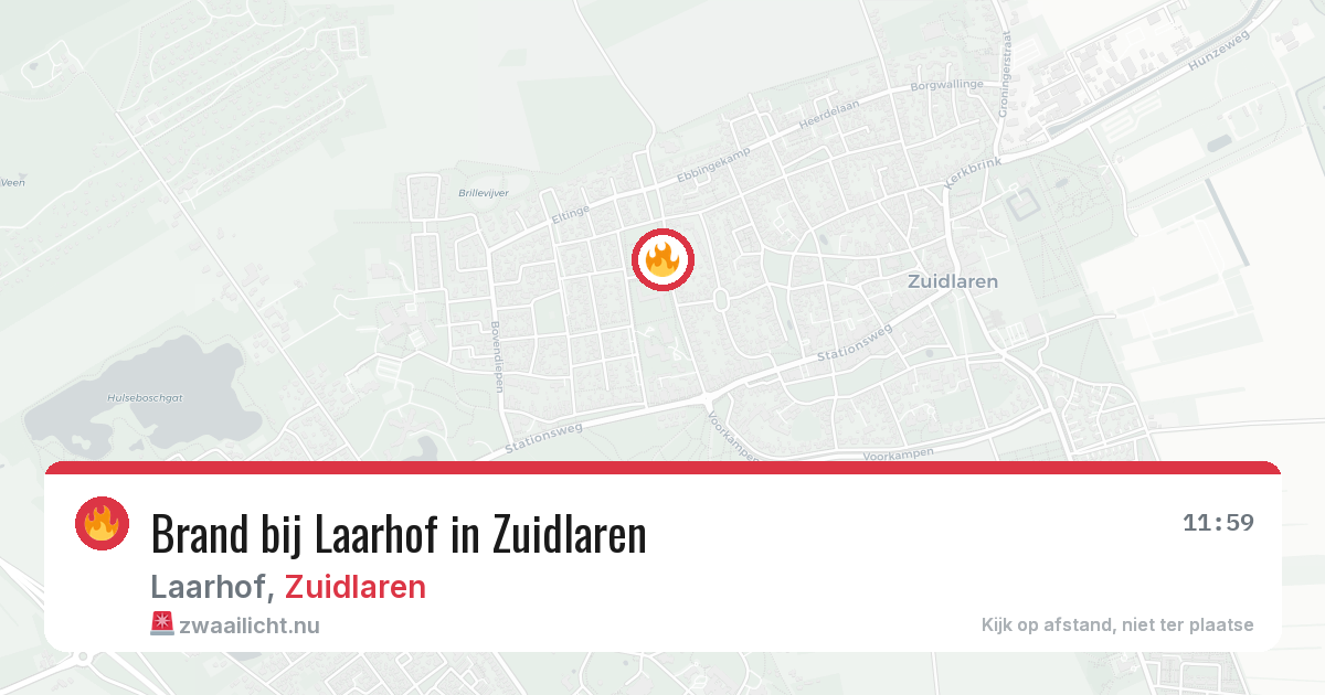 Brand bij Laarhof in Zuidlaren — 13 apr 2026
