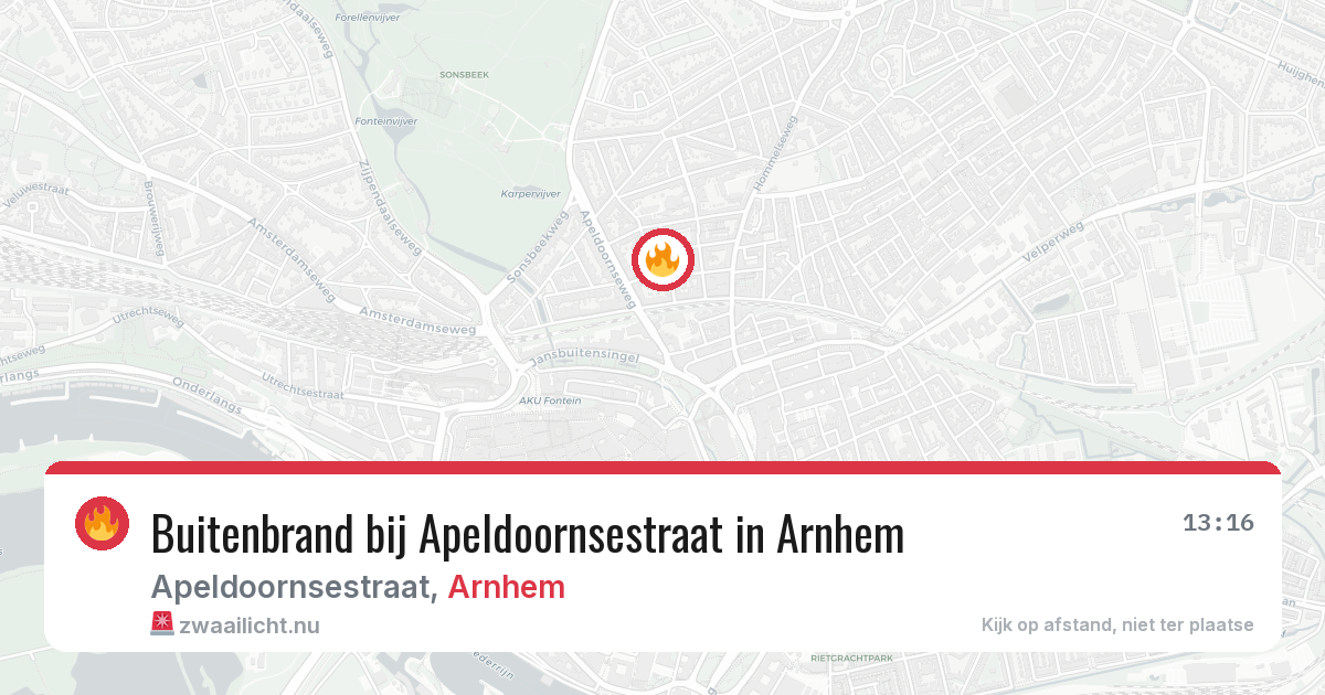 Buitenbrand bij Apeldoornsestraat in Arnhem — 25 mrt 2026