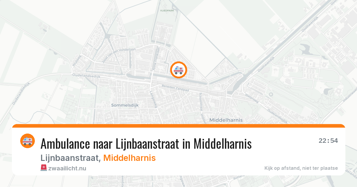 Ambulance naar Lijnbaanstraat in Middelharnis — 23 mrt 2026