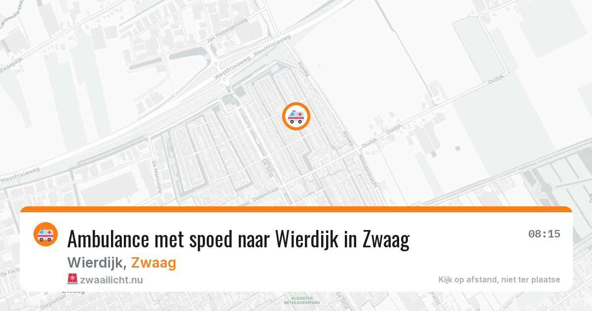 Ambulance met spoed naar Wierdijk in Zwaag — 22 mrt 2026