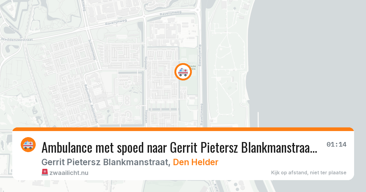 Ambulance met spoed naar Gerrit Pietersz Blankmanstraat in Den Helder — 1 apr 2026