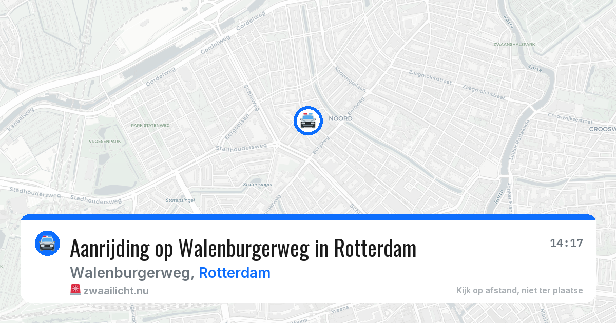Aanrijding op Walenburgerweg in Rotterdam — 27 mei 2026