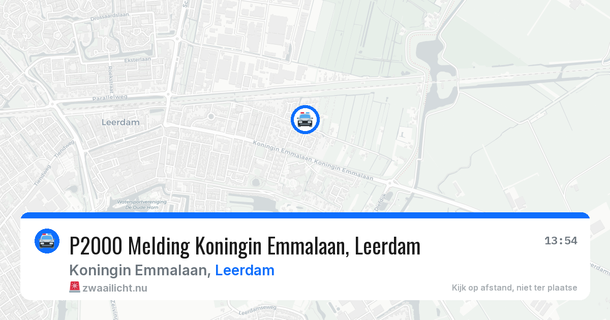 P2000 Melding Koningin Emmalaan, Leerdam — 4 jun 2026