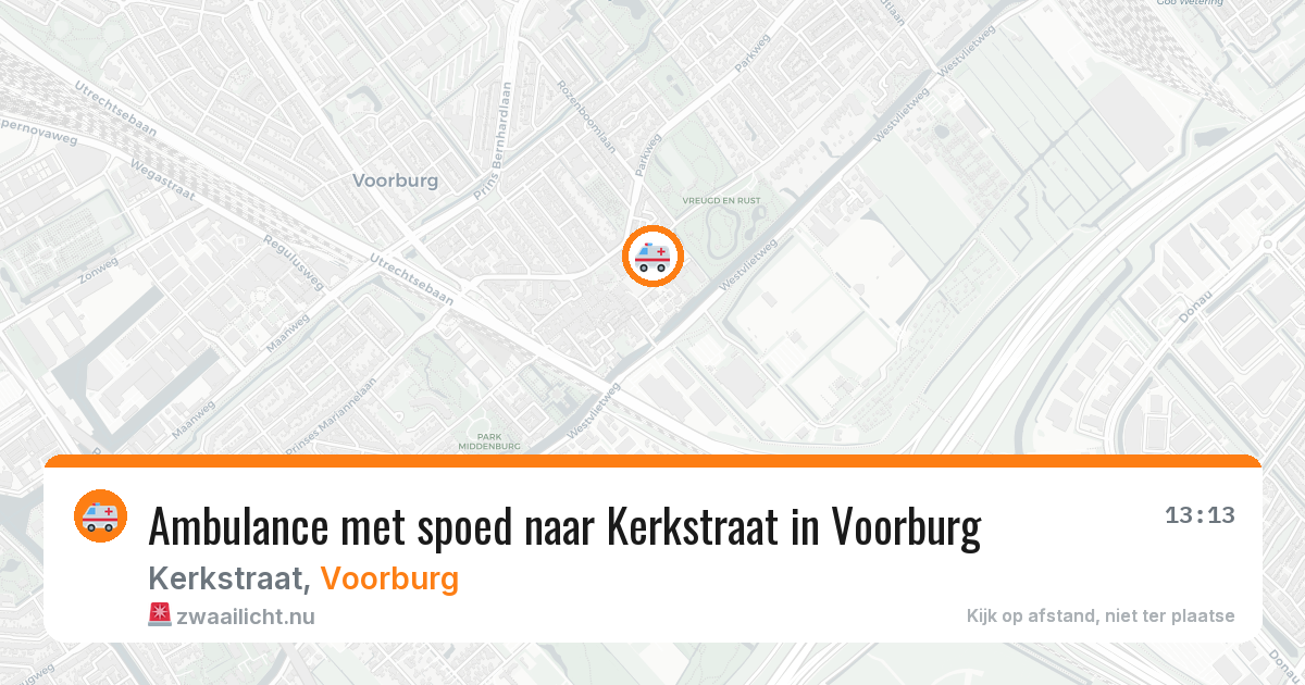 Ambulance met spoed naar Kerkstraat in Voorburg — 16 jul 2026