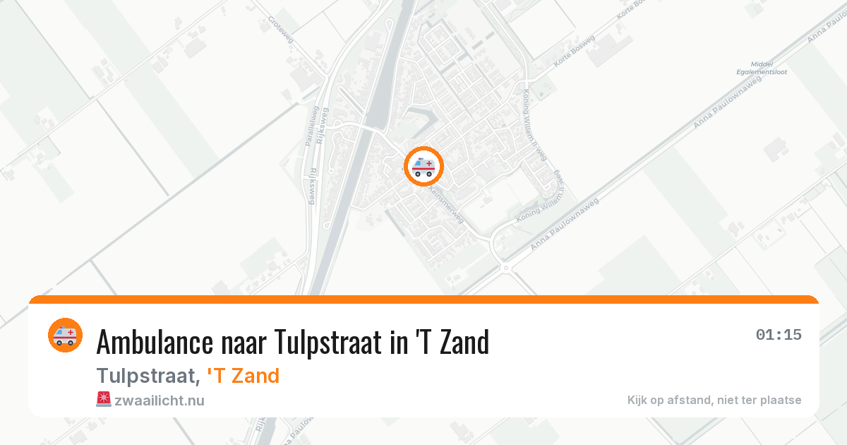 Ambulance naar Tulpstraat in 'T Zand — 10 apr 2026