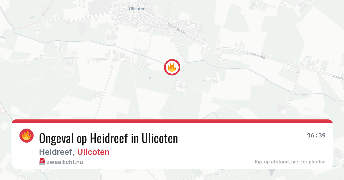 Ongeval op Heidreef in Ulicoten — 28 mrt 2026