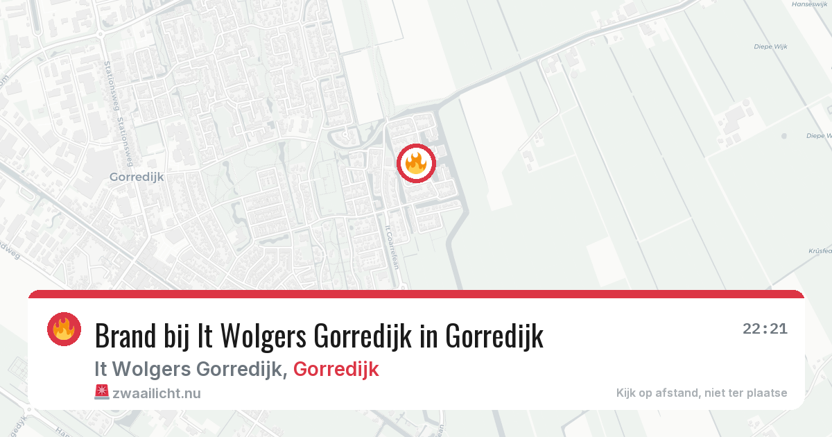 Brand bij It Wolgers Gorredijk in Gorredijk — 20 mei 2026