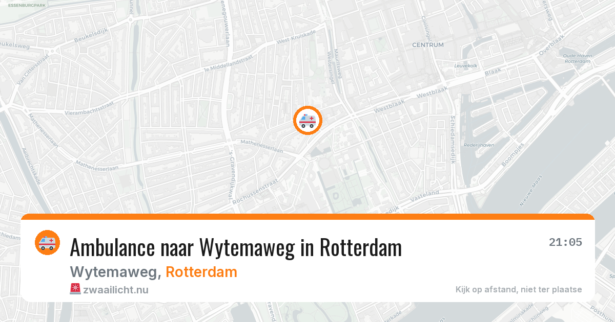 Ambulance naar Wytemaweg in Rotterdam — 18 mrt 2026
