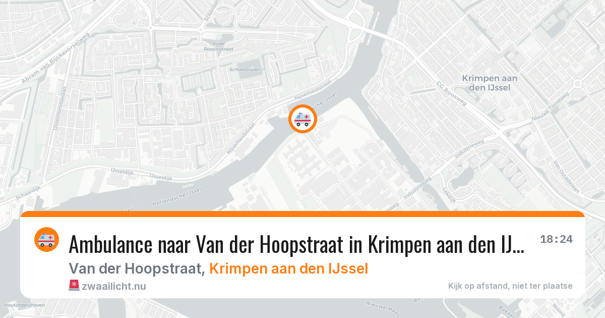 Ambulance naar Van der Hoopstraat in Krimpen aan den IJssel — 11 jul 2026