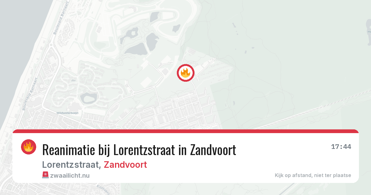 Reanimatie bij Lorentzstraat in Zandvoort — 20 mrt 2026