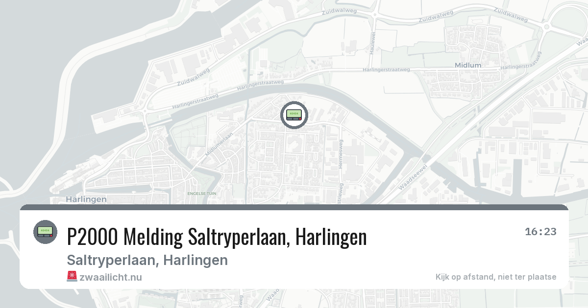 P2000 Melding Saltryperlaan, Harlingen — 24 mrt 2026