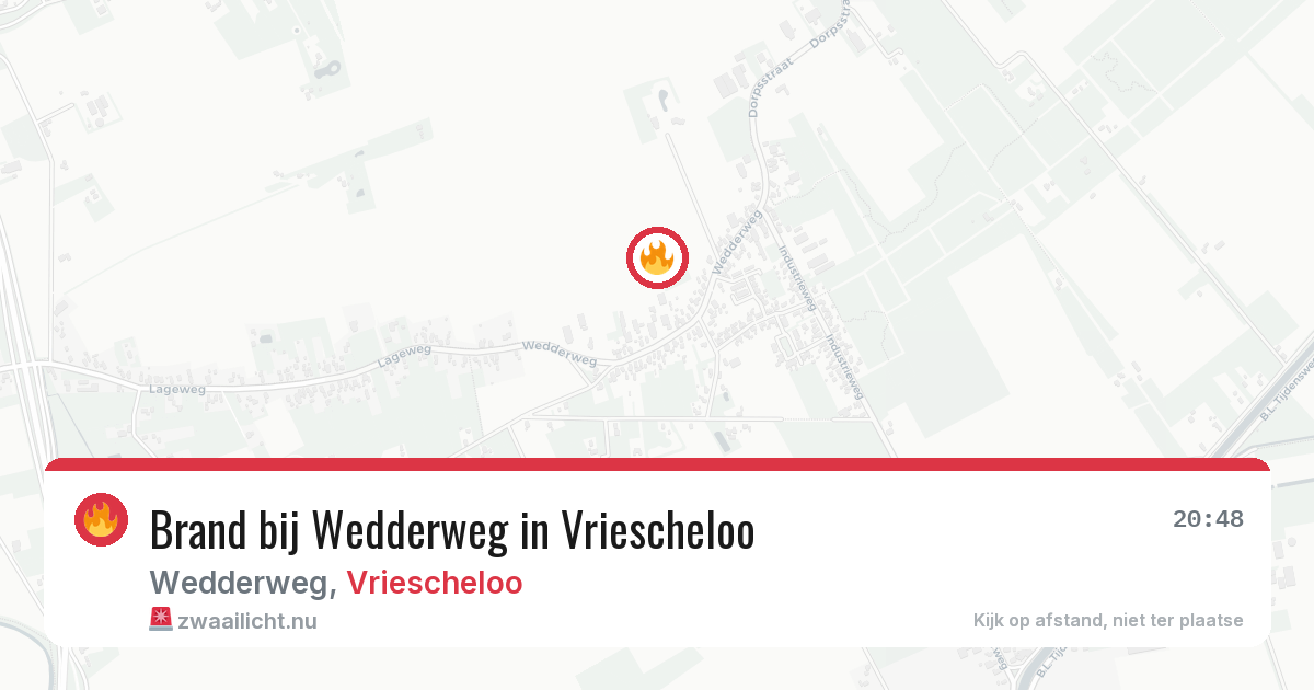 Brand bij Wedderweg in Vriescheloo — 27 mrt 2026