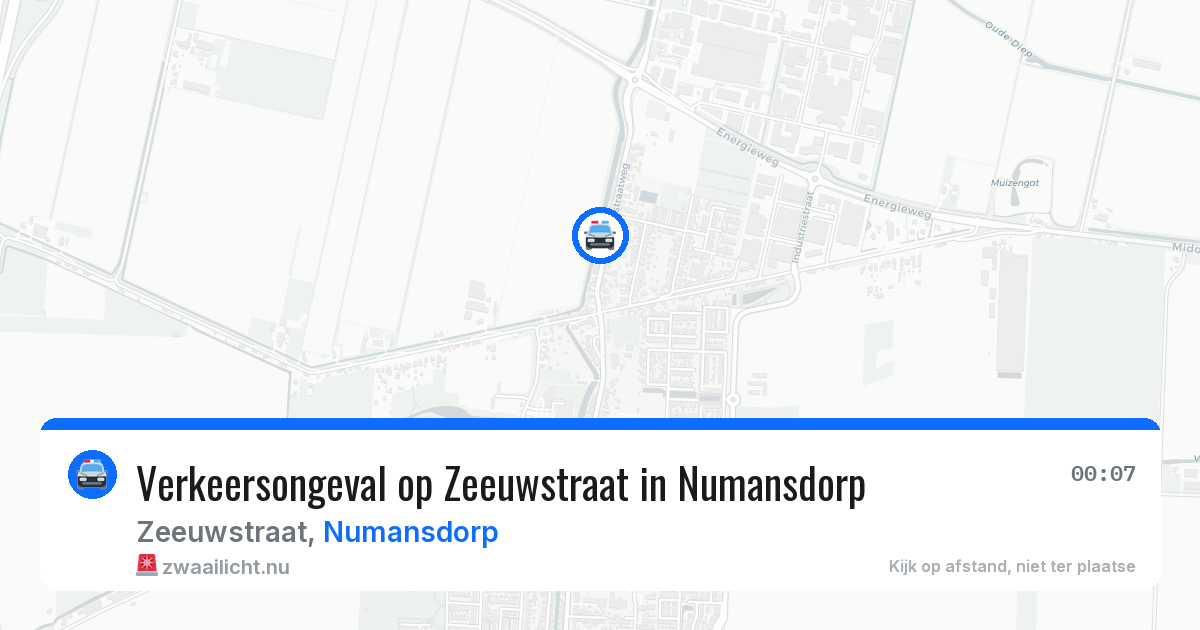 Verkeersongeval op Zeeuwstraat in Numansdorp — 17 jul 2026