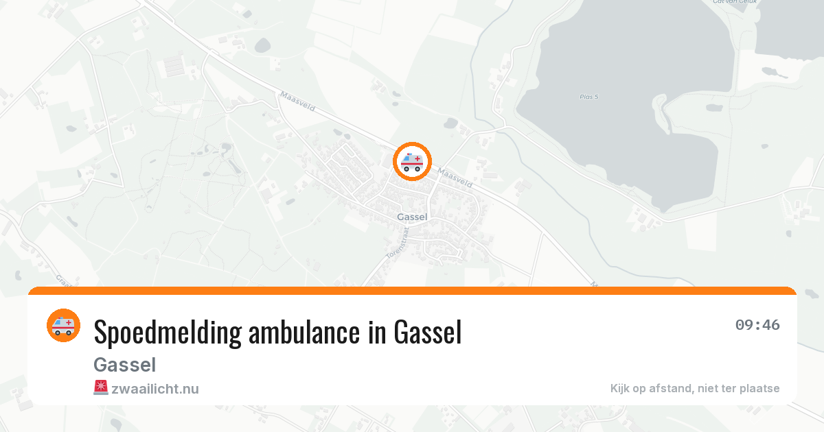 Spoedmelding ambulance in Gassel — 9 mei 2026