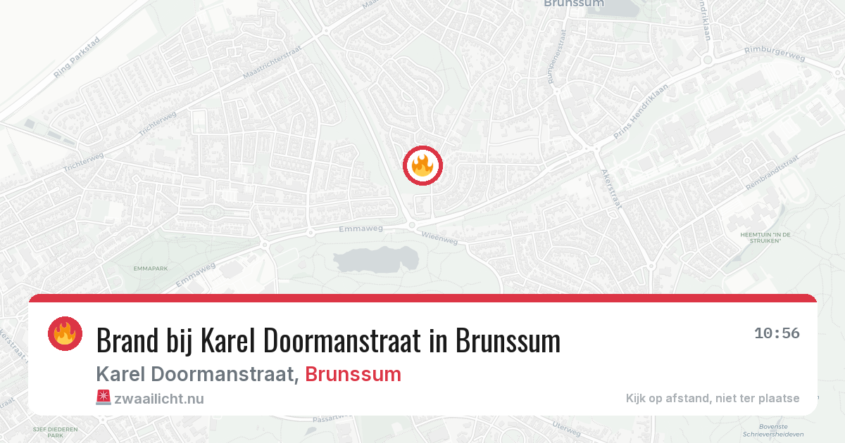 Brand bij Karel Doormanstraat in Brunssum — 15 mei 2026