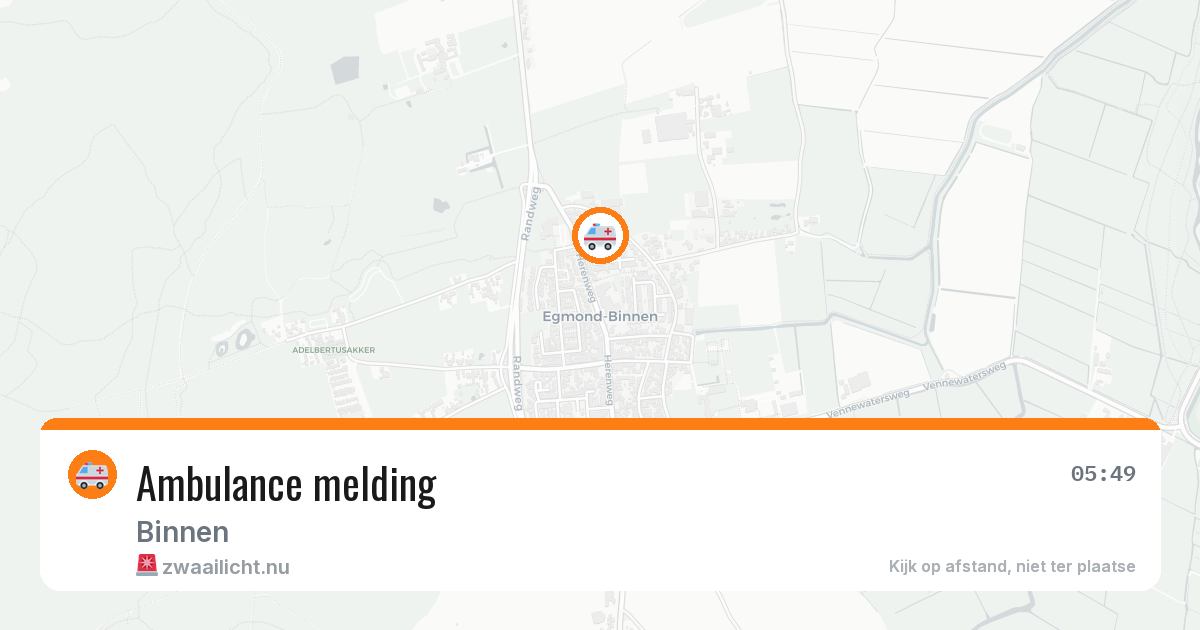 Ambulance melding — 16 mei 2026