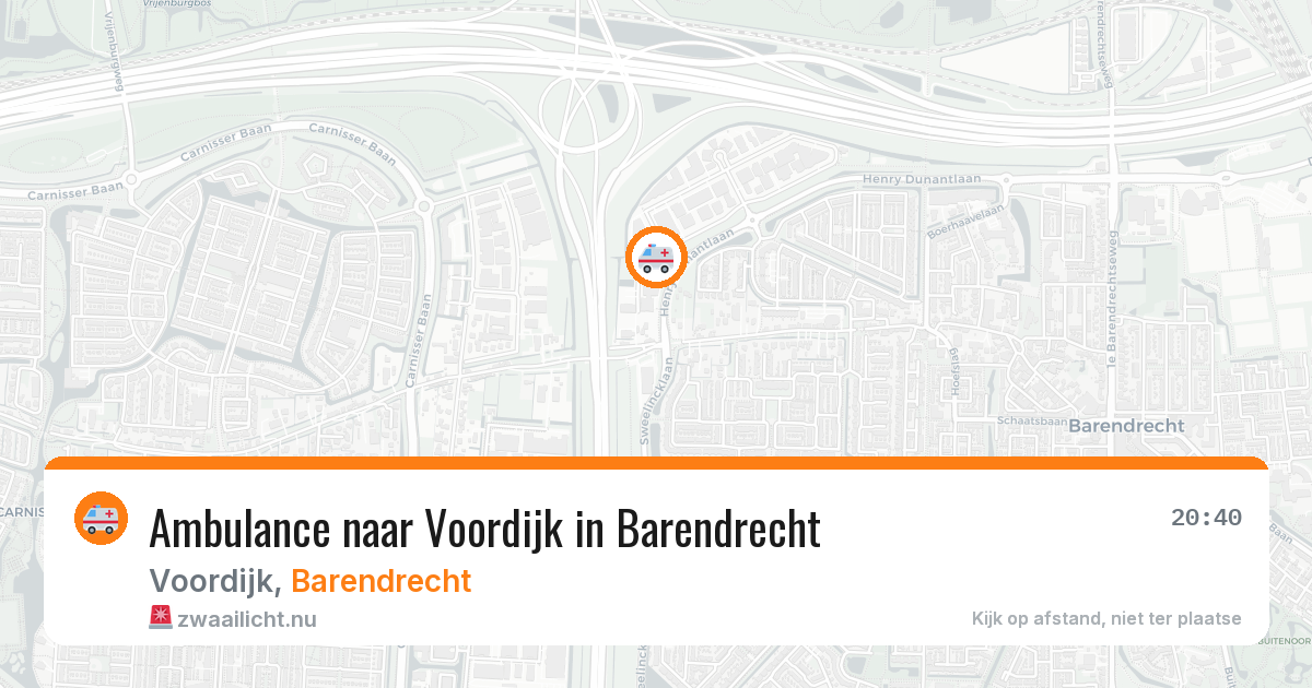 Ambulance naar Voordijk in Barendrecht — 25 mrt 2026