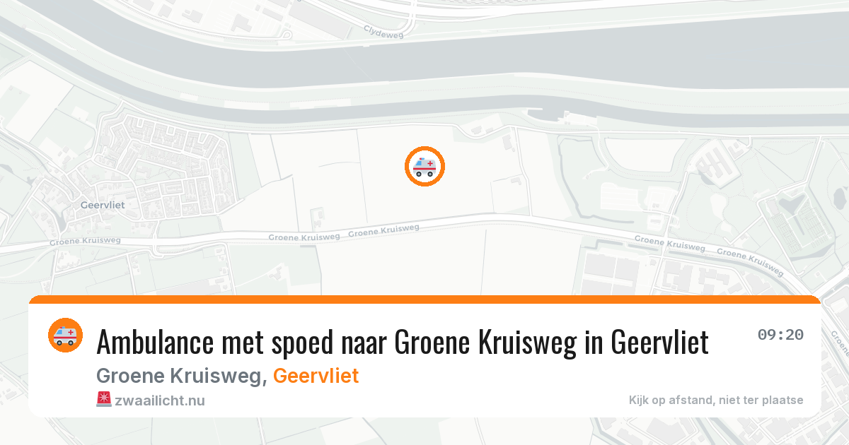 Ambulance met spoed naar Groene Kruisweg in Geervliet — 26 jul 2026