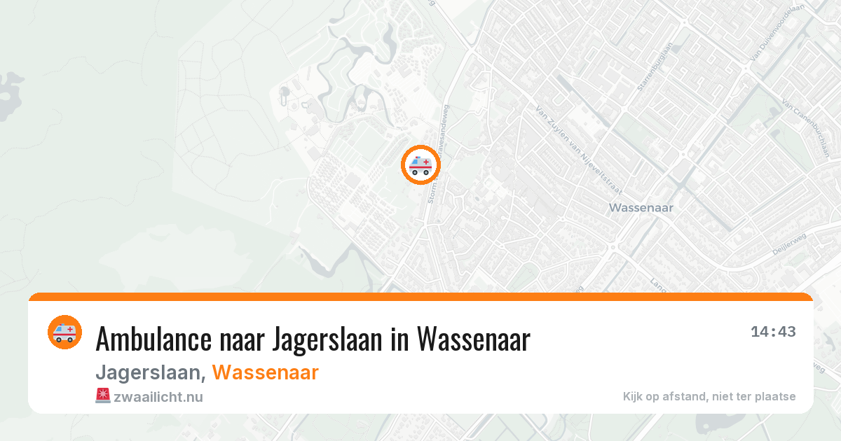 Ambulance naar Jagerslaan in Wassenaar — 16 jul 2026