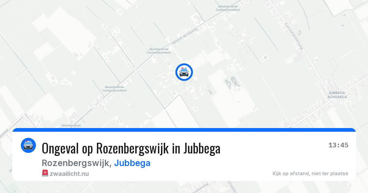 Ongeval op Rozenbergswijk in Jubbega — 22 mrt 2026