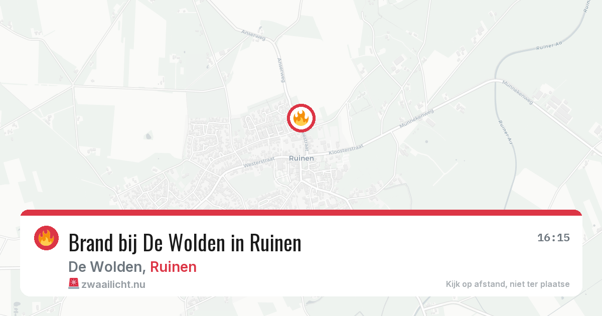 Brand bij De Wolden in Ruinen — 27 mei 2026