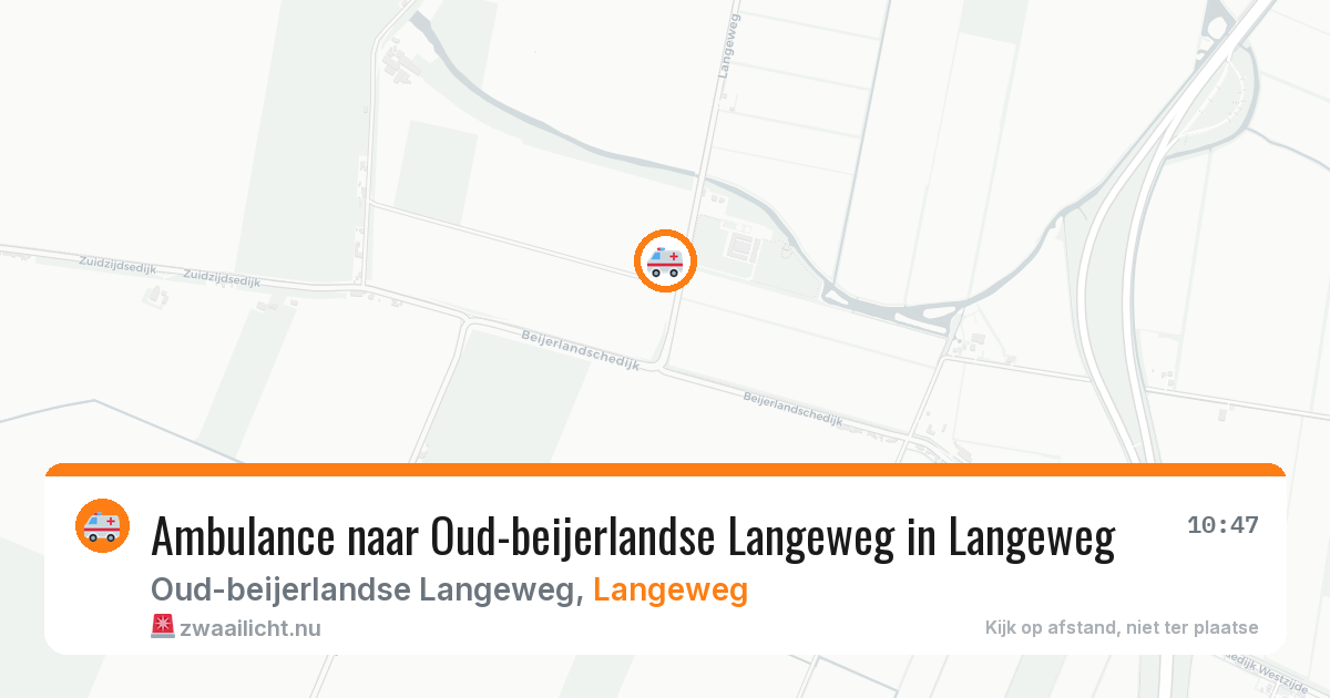 Ambulance naar Oud-beijerlandse Langeweg in Langeweg — 6 jun 2026