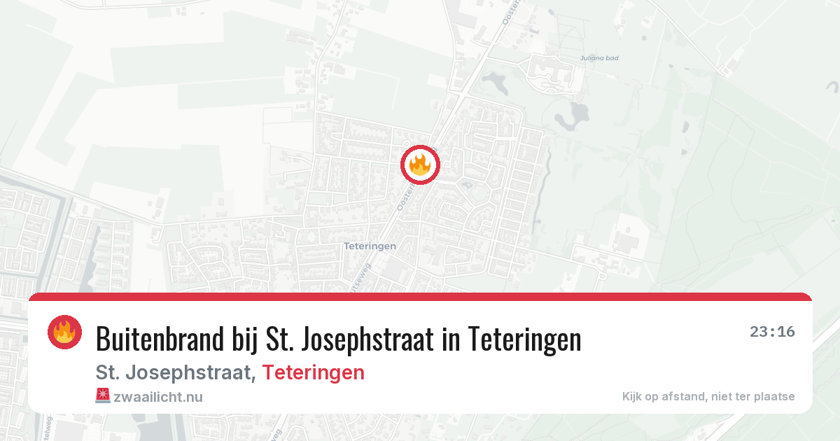 Buitenbrand bij St. Josephstraat in Teteringen — 23 jul 2026