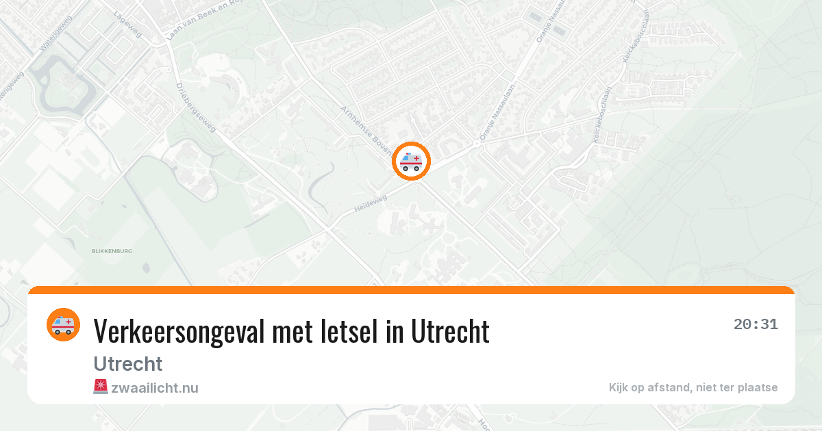 Verkeersongeval met letsel in Utrecht — 16 jan 2026