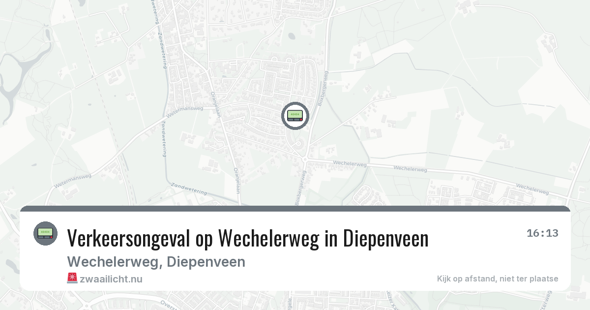 Verkeersongeval op Wechelerweg in Diepenveen — 17 jul 2026
