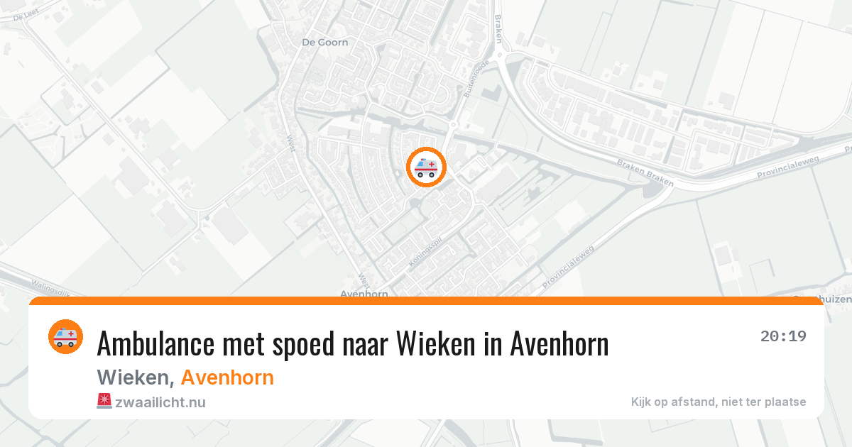 Ambulance met spoed naar Wieken in Avenhorn — 8 mei 2026