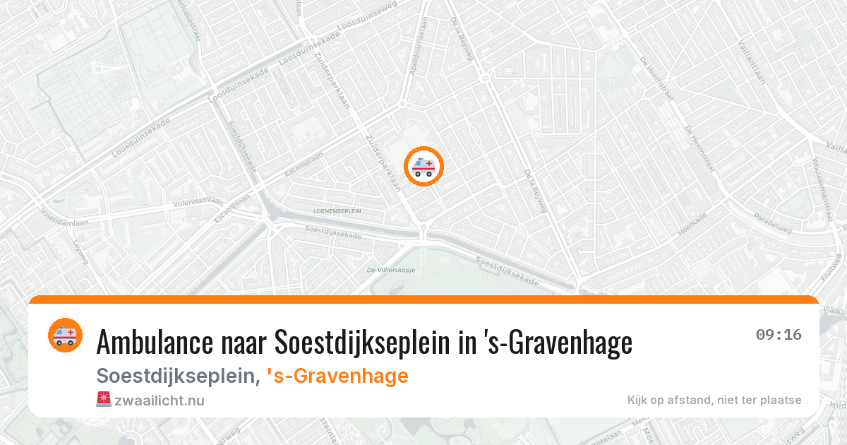 Ambulance naar Soestdijkseplein in 's-Gravenhage — 1 jun 2026